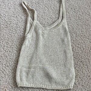 PacSun gold knit glittery tank top